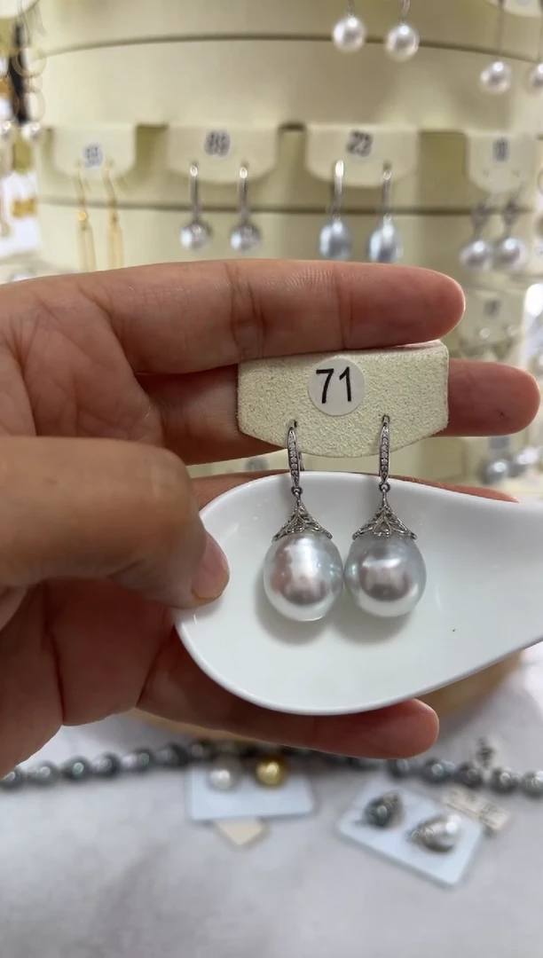 【闪购商品】海水珍珠耳饰银S925镶嵌巴洛克