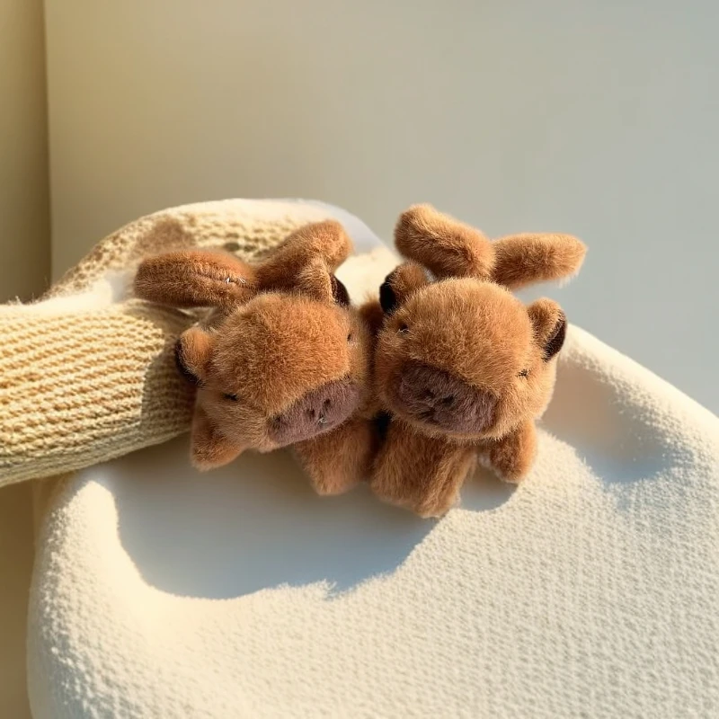 卡皮巴拉啪啪圈抽拉翅膀振动水豚鼠毛绒玩偶