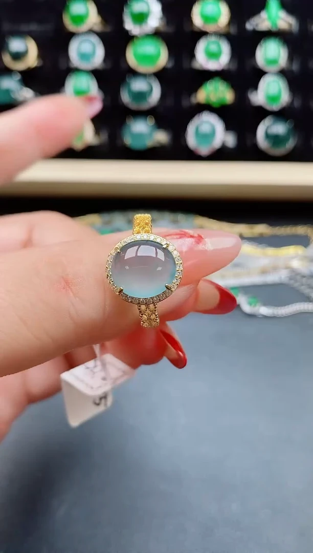 【闪购商品】翡翠戒指银S925镶嵌5080550