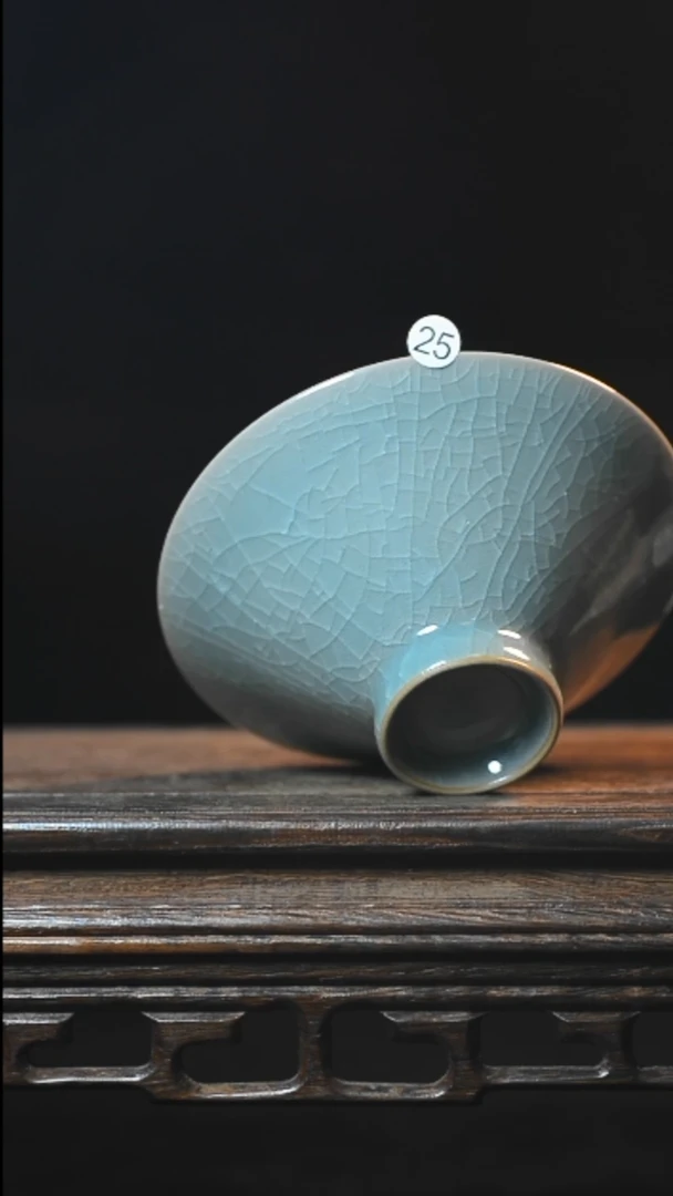 25号手工斗笠杯全品清凉寺汝瓷