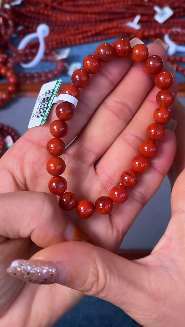 未镶嵌手串南红玛瑙N10凉山瓦西料原矿单圈多样性发其一