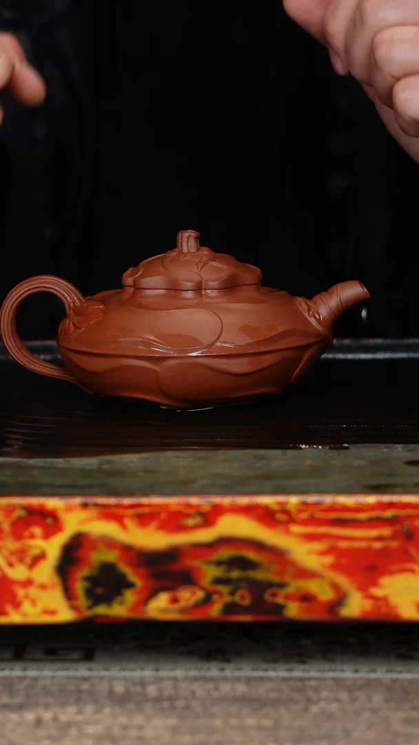 【闪购商品】紫砂茶壶风卷葵底槽清半手工