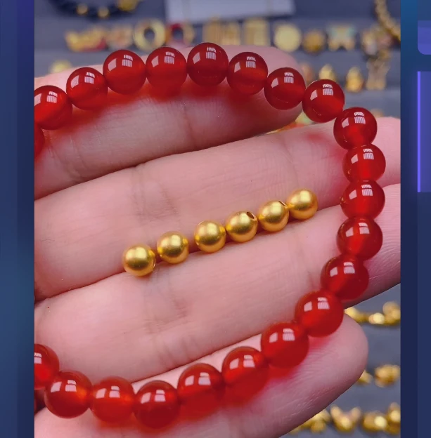 足金999 卡5古法6颗/ 多样性发