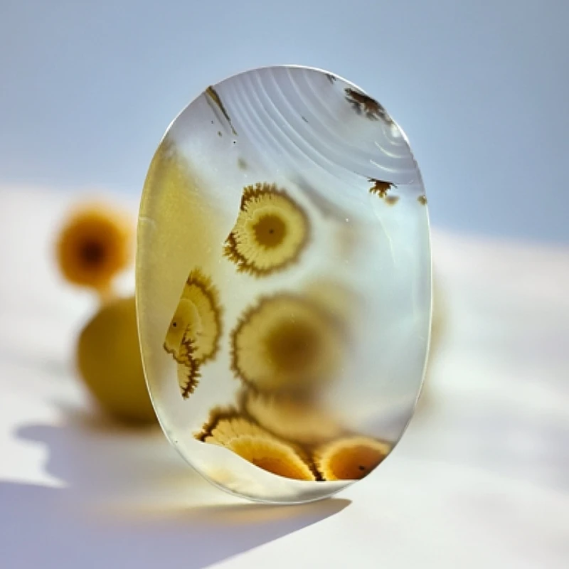 鑫缘海洋玉髓天然草花金色飘花挂坠吊坠个性饰品diy挂坠
