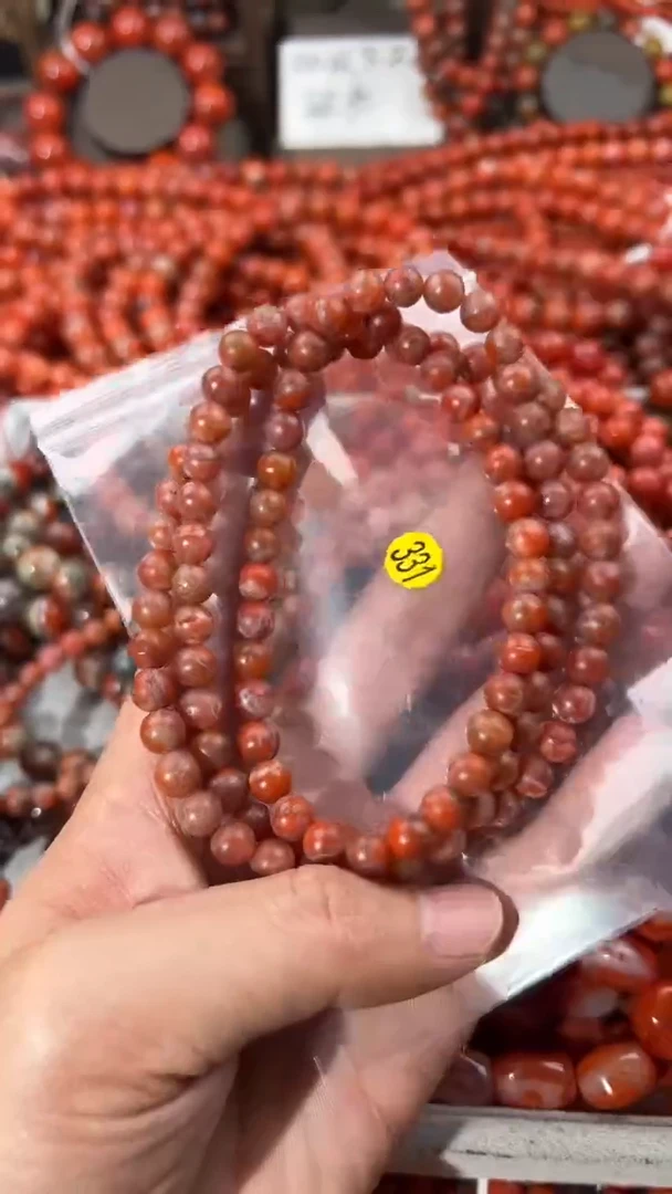 南红玛瑙手串未镶嵌7