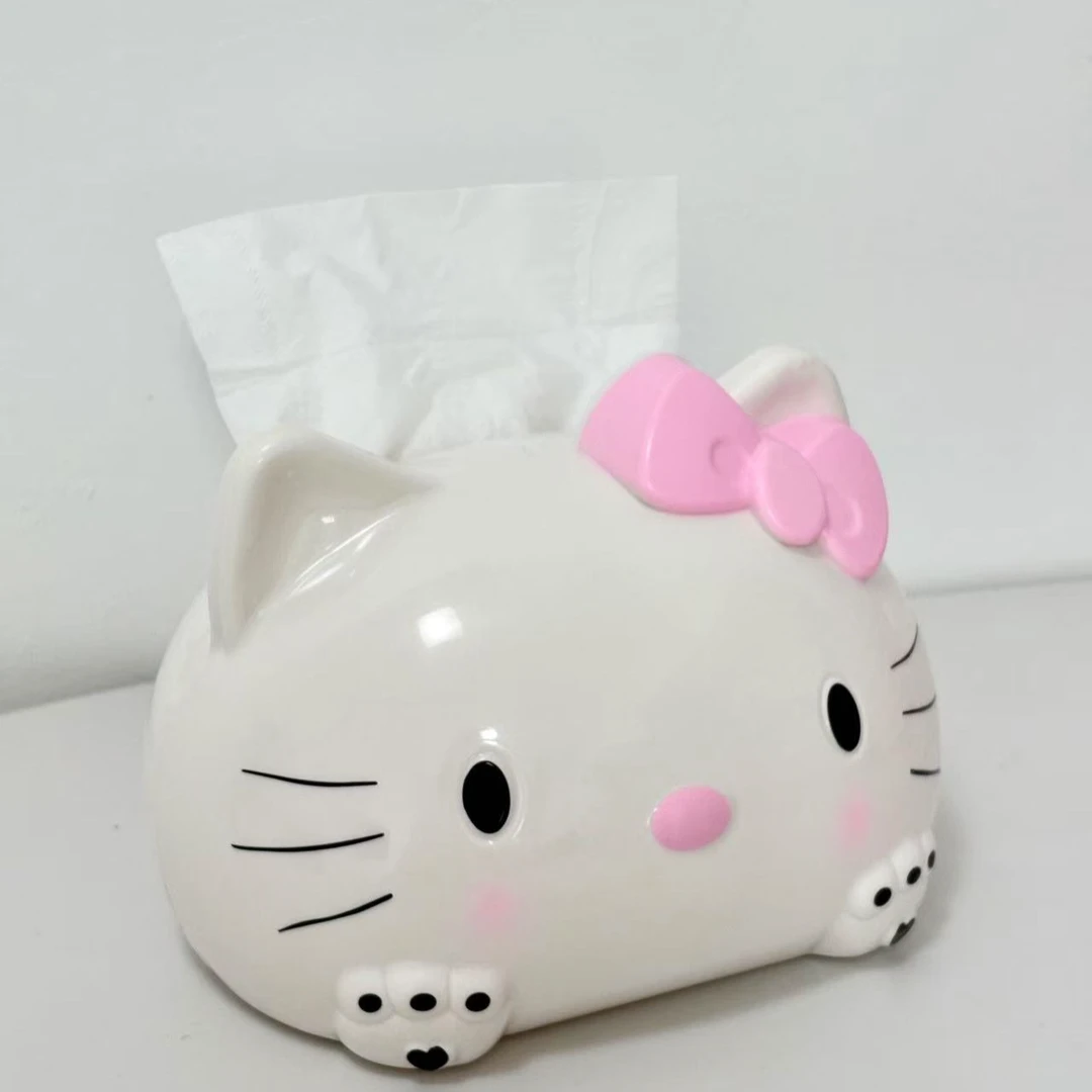 Hellokitty纸巾盒客厅桌面抽纸盒卡通收纳盒家用装饰品摆件三丽鸥