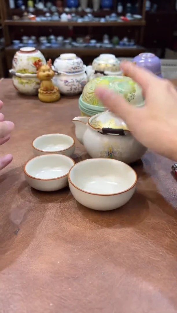 真的很便宜超好看会开片的旅行茶具