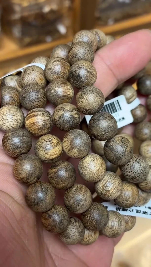 沉香手串 文莱圆珠单圈昆仑梅格1.1多样性发其一