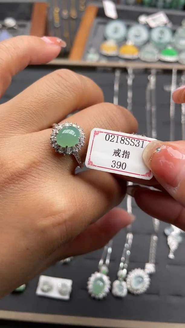 【闪购商品】翡翠戒指银S925镶嵌0218SS31