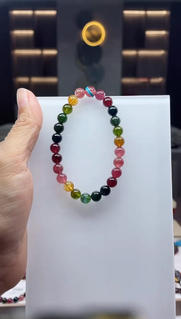 单圈手串未镶嵌碧玺（多样性发一条）Q