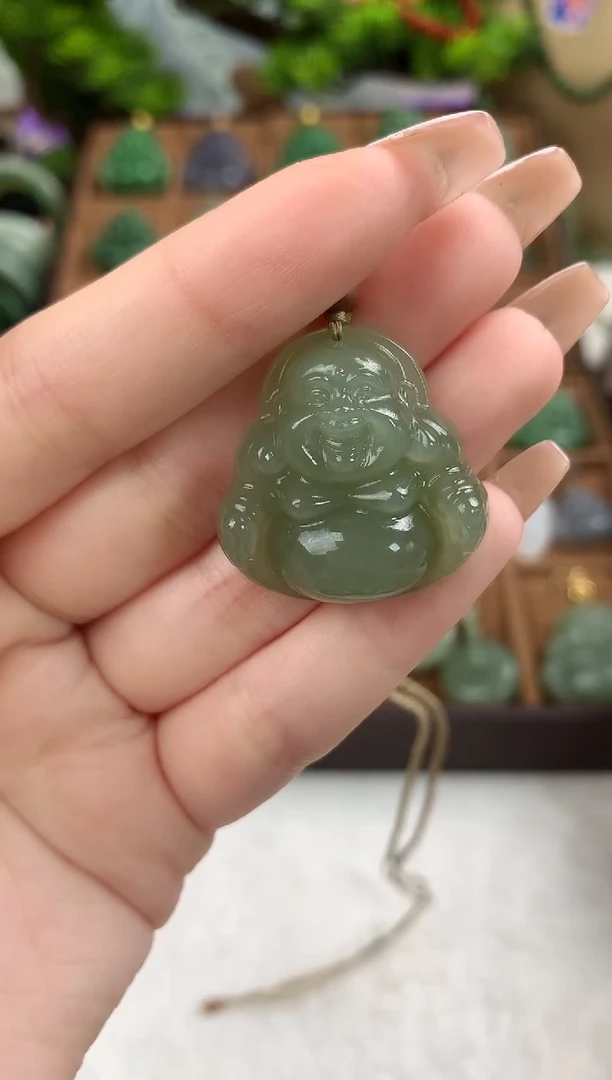 和田玉未镶嵌颈饰吊坠30mm