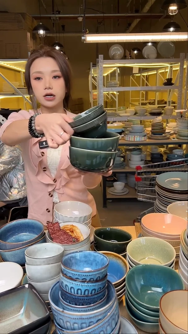 瓷55【瑕疵】外贸尾货窑变釉下彩