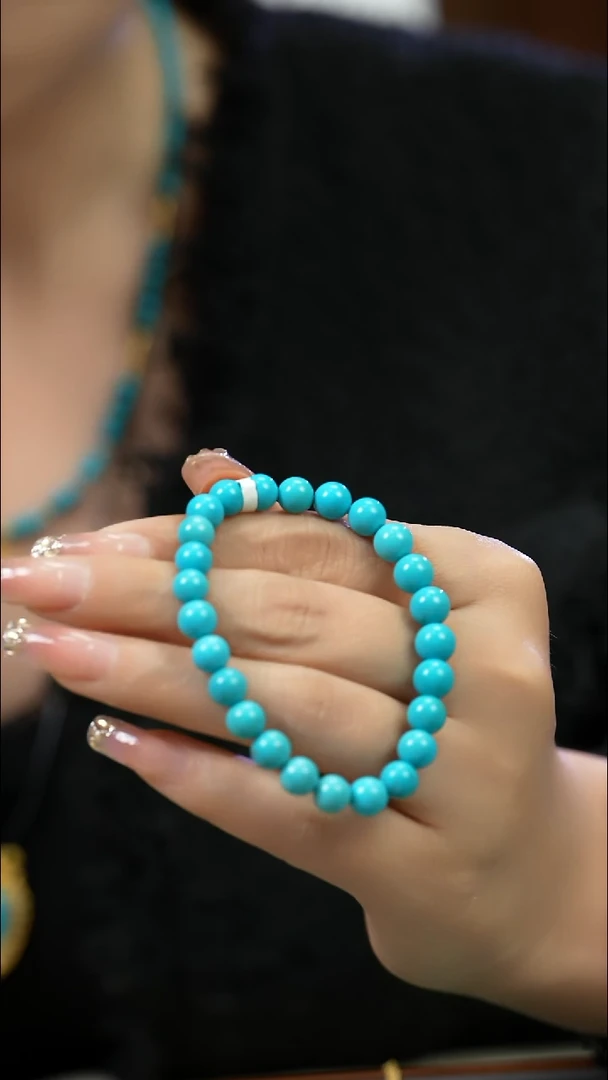 未镶嵌绿松石手串7mm+