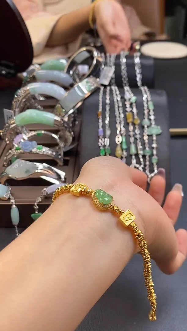 颈饰银S925镶嵌翡翠1332