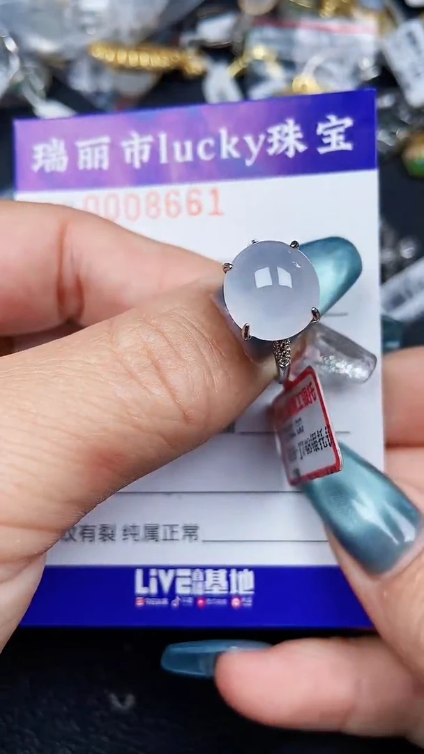 颈饰银S925镶嵌翡翠8661