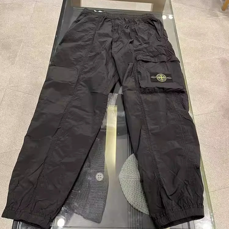 未使用 STONE ISLAND 石头岛SS25金属尼龙单口袋工装长裤3100006