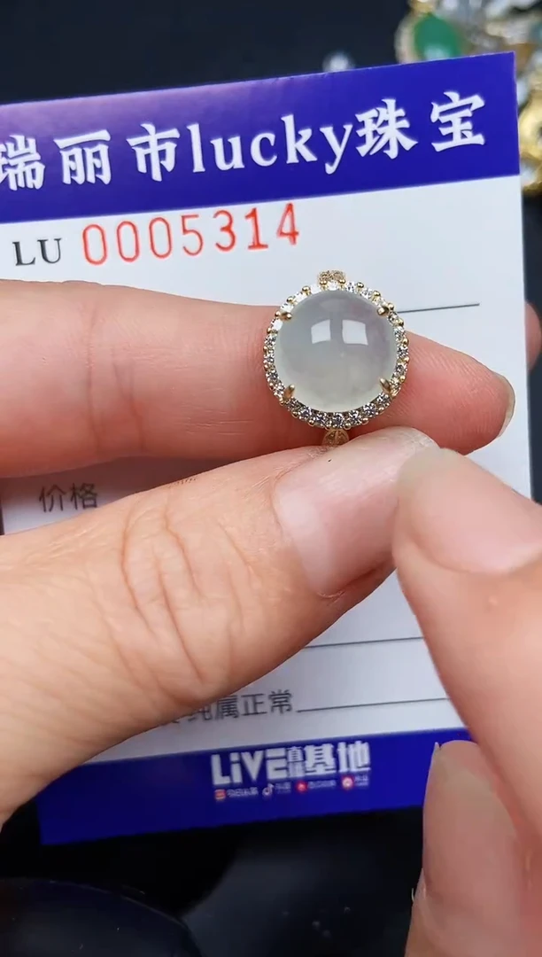 翡翠银S925镶嵌颈饰5314
