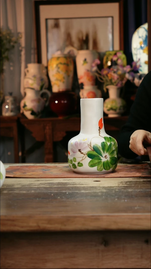 【闪购商品】瓷片景德镇纯手工釉下彩精品花瓶