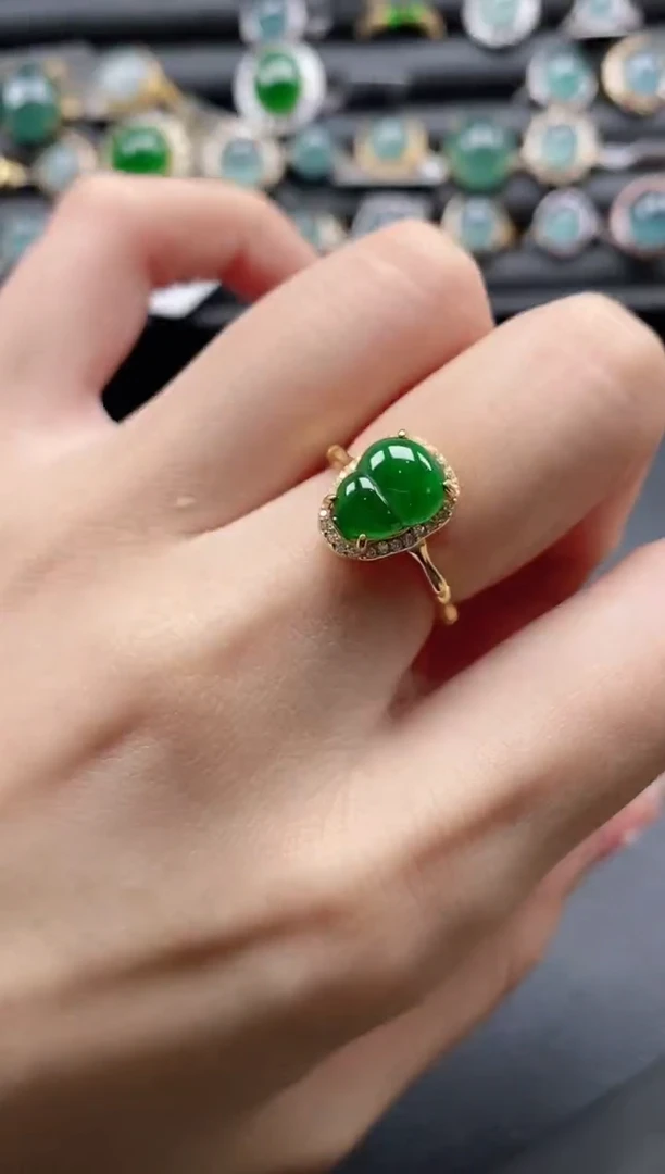 【闪购商品】翡翠戒指银S925镶嵌11111