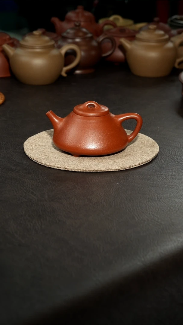 茶壶紫砂03红降坡子冶石瓢220cc