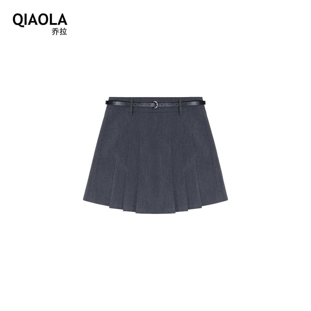 QIAOLA/乔拉【薄雾蓝屿】春季新款轻奢时尚显瘦百搭显瘦半身裙预售