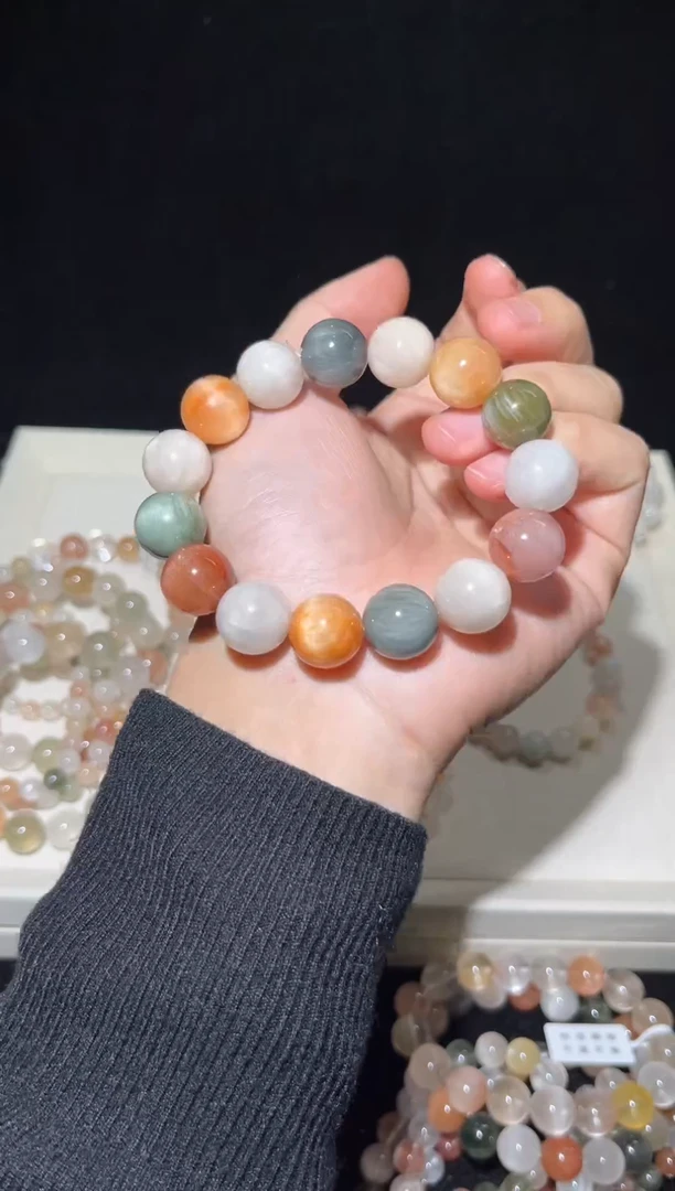 未镶嵌手串水晶16彩兔毛出厂价默认微瑕14+