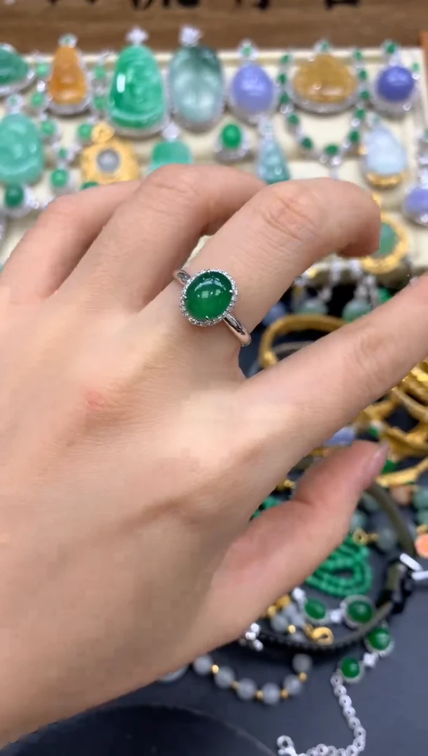 【闪购商品】翡翠戒指18K金镶嵌361-中国好珍宝