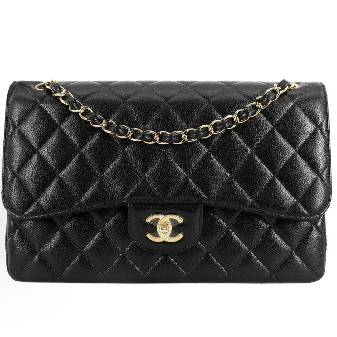 99新 Chanel/香奈儿 【交个朋友专属】黑金jumbo链条包