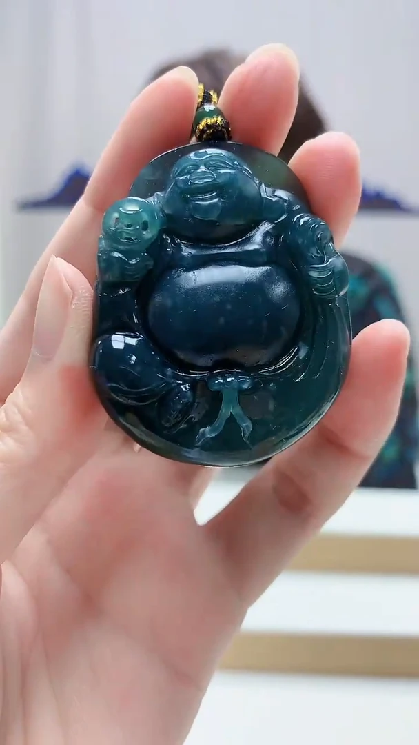 未镶嵌定制翡翠5159zm-毛货挂件佛公15