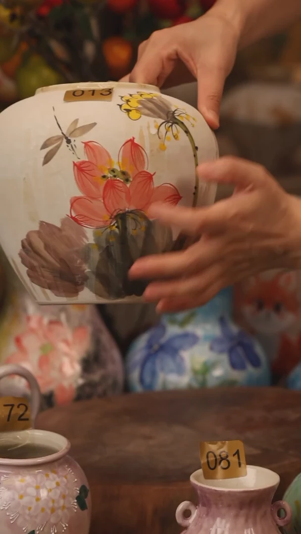 陶瓷013景德镇设计师手作花器摆件侘寂风