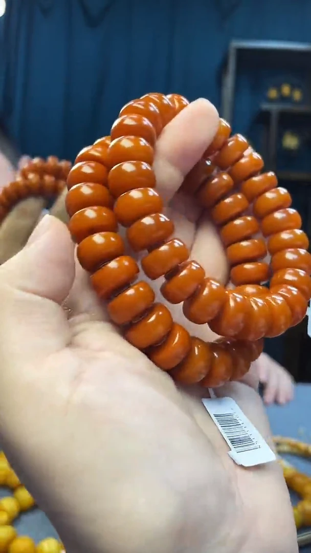 手串琥珀未镶嵌蜜蜡饼子手串（多样性发其一）