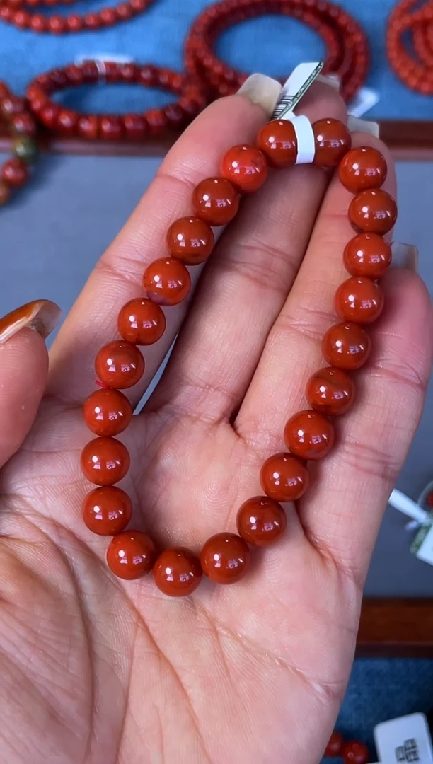 未镶嵌手串南红玛瑙N07凉山瓦西料满色满肉单圈多样性发其一