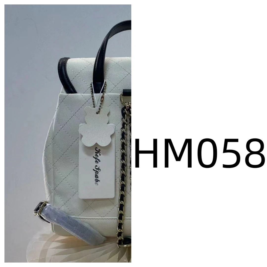 058 P25新款白色鱼子酱双肩包-1