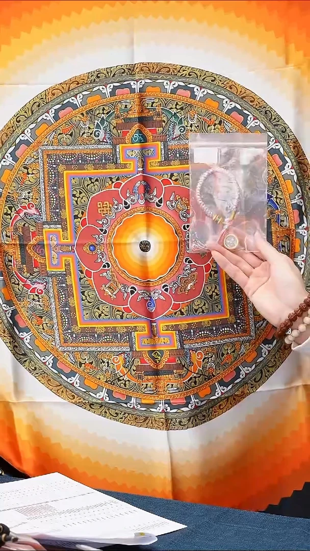 装裱画B1205GMD704（多样性发货）“吉祥八宝”坛城丝巾