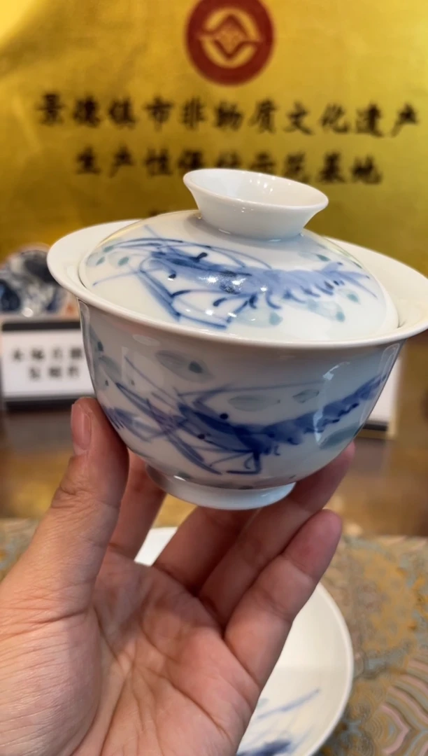 杯子瓷景德镇源头工厂生产，手工手绘