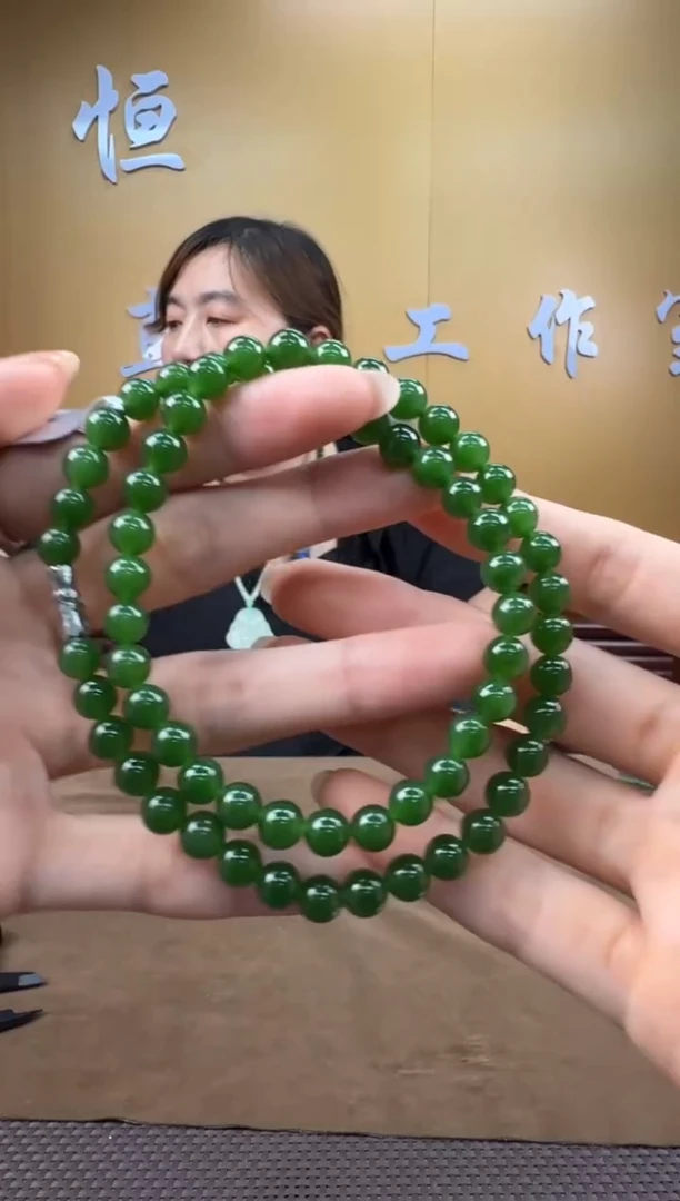 颈饰未镶嵌和田玉项链7mm