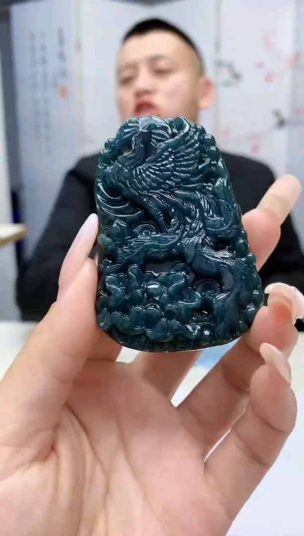 【闪购商品】定制翡翠未镶嵌4812lr-毛货挂件36