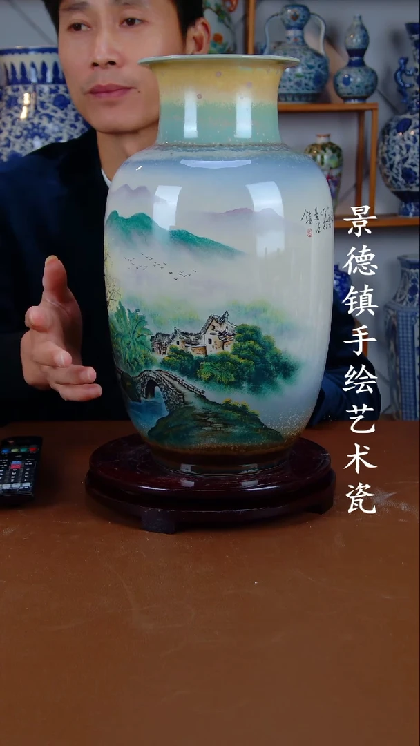 瓶景德镇手工手绘陶瓷摆件82