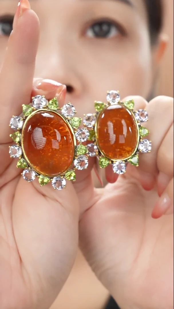 琥珀吊坠(不含链)未镶嵌净水红皮套装