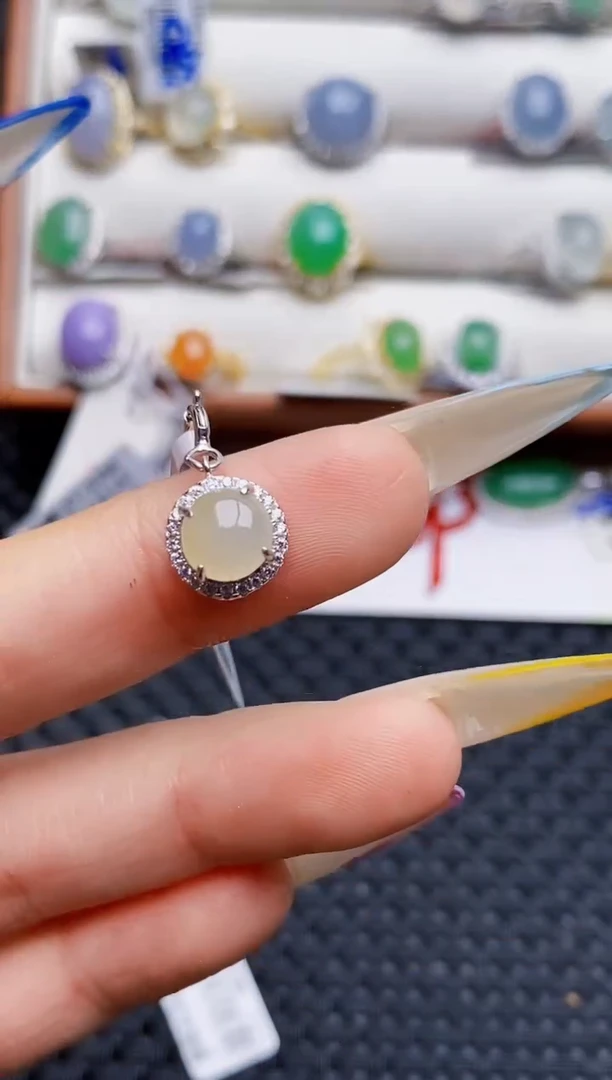 银S925镶嵌戒指翡翠5110