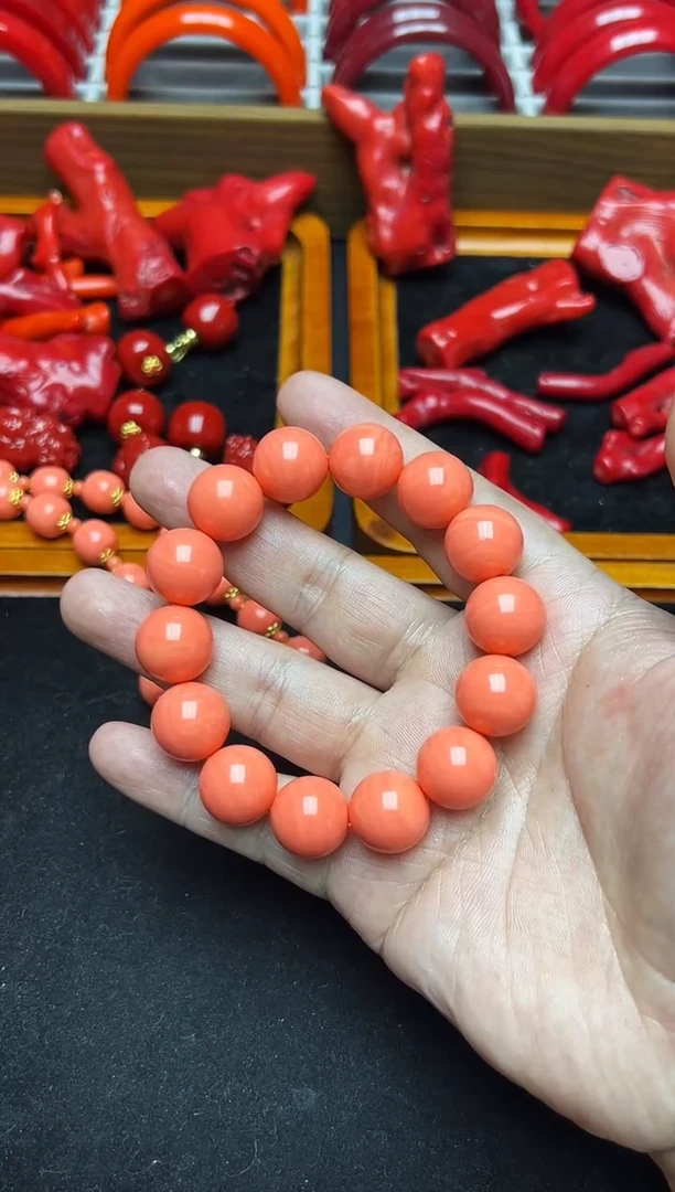 502精品粉莫色16mm手串