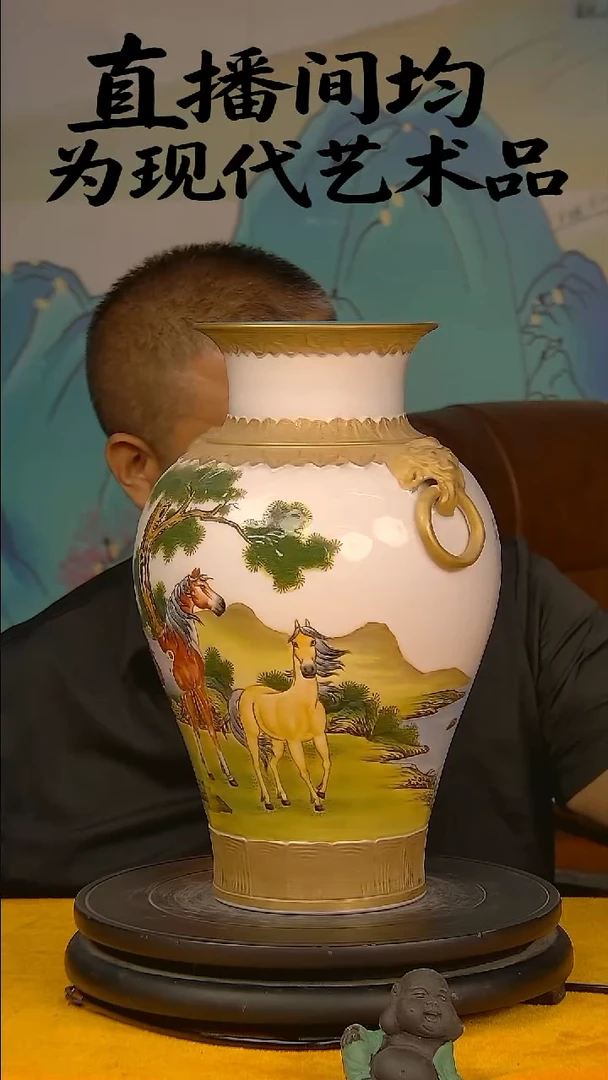 摆件景德镇陶瓷青花摆件35