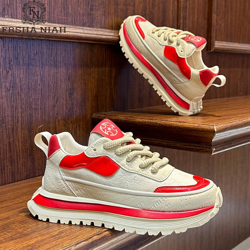 法莎尼亚秋季新款老爹鞋时尚潮流男鞋舒适百搭厚底爆款休闲运动鞋