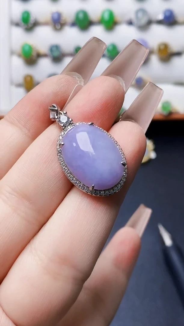 银S925镶嵌戒指翡翠3556