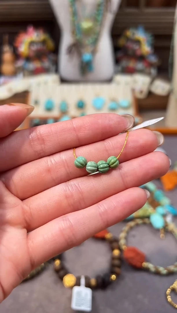 未镶嵌绿松石配饰绿松石配饰瓜珠