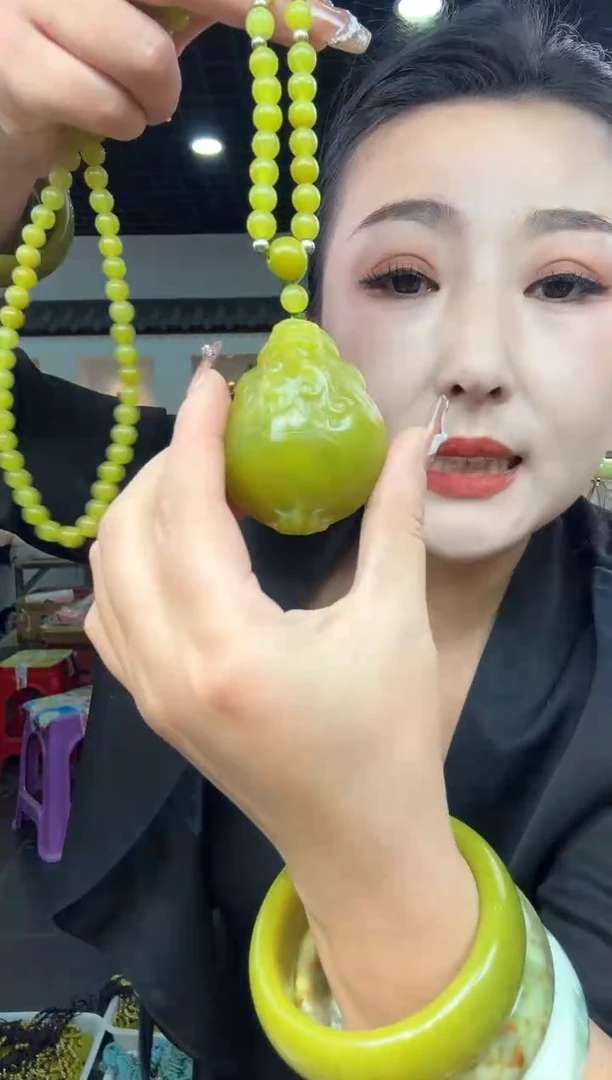 【闪购商品】岫玉颈饰未镶嵌玉化龙龟【全珠链】