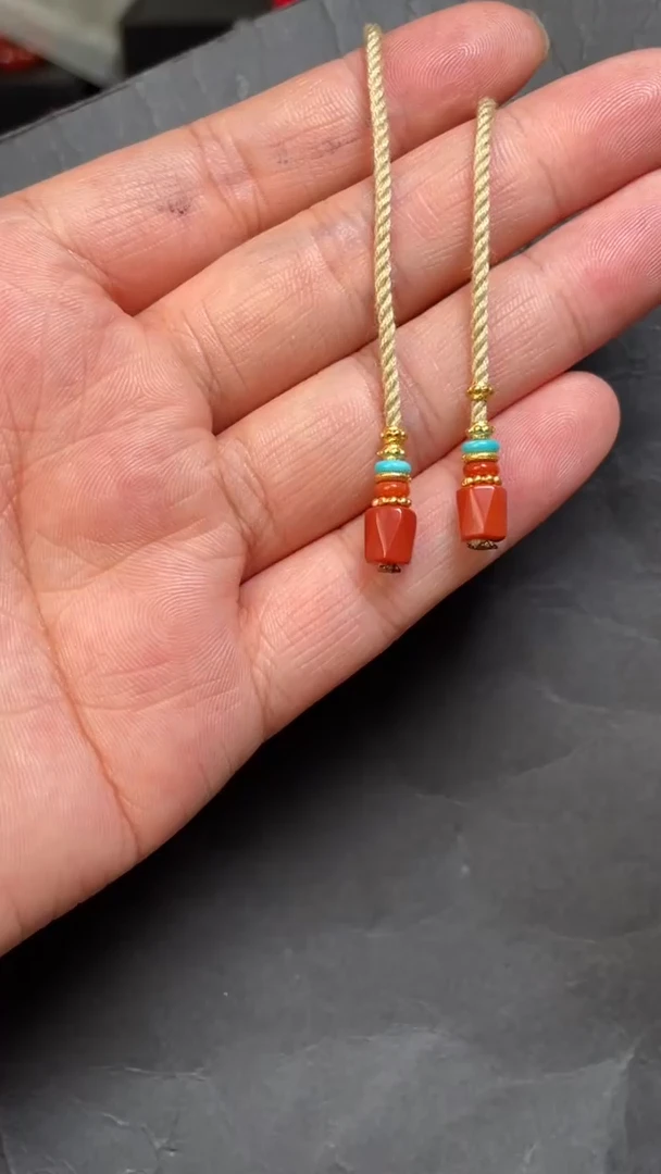 未镶嵌82南红玛瑙弟子珠---5+