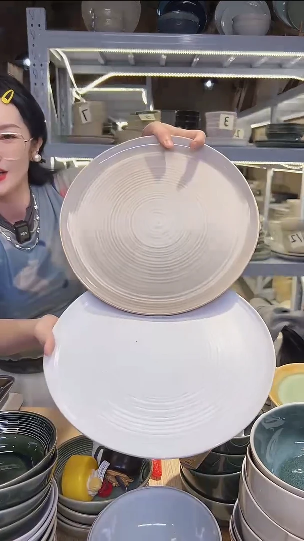 瓷66十寸外贸尾货高温釉下彩陶瓷餐具默认微瑕