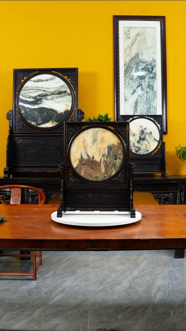 石材云石摆件家居摆件直播间