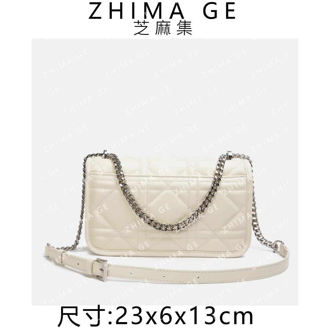 【芝麻集】SKL-Z8029-米白RAIN.CUN时尚休闲百搭腋下斜跨女包